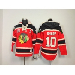 Chicago Blackhawks #10 Patrick Sharp Red pullover hooded