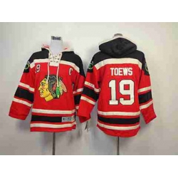 Chicago Blackhawks #19 Jonathan Toews black-red NHL Hoodie