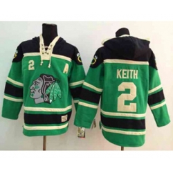 Chicago Blackhawks #2 Duncan Keith Green pullover hooded