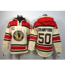 Chicago Blackhawks #50 Corey Crawford Gream Sawyer Hooded Sweatshirt Stitched NHL Jersey
