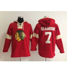 Chicago Blackhawks #7 Brent Seabrook Red-Cream pullover hooded Chicago Blackhawks #7 Brent Seabrook Red-Cream pullover hooded