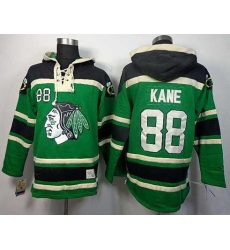 Chicago Blackhawks #88 Patrick Kane Green pullover hooded