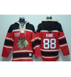 Chicago Blackhawks #88 Patrick Kane Red Sawyer Hooded Sweatshirt Stitched NHL Jersey