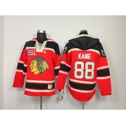 Chicago Blackhawks #88 Patrick Kane Red pullover hooded