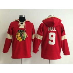 Chicago Blackhawks #9 Bobby Hull Red-Cream-pullover hooded