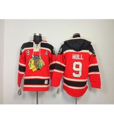 Chicago Blackhawks #9 Bobby Hull Red pullover hooded Chicago Blackhawks #9 Bobby Hull Red pullover hooded