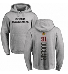 Chicago Blackhawks #91 Anthony Duclair Ash Backer Pullover Hoodie