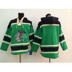 Chicago Blackhawks Blank Green pullover hooded