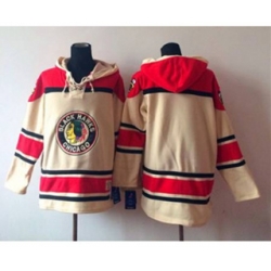 Chicago Blackhawks blank Red-cream pullover hooded