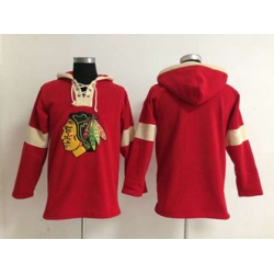 Chicago Blackhawks blank red-cream pullover hooded