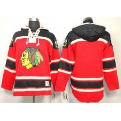 Chicago Blackhawks blank red pullover hooded