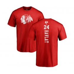 Chicago Blackhawks #24 Martin Havlat Red One Color Backer T-Shirt