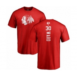 Chicago Blackhawks #30 Cam Ward Red One Color Backer T-Shirt