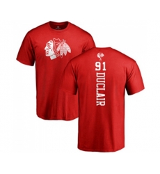 Chicago Blackhawks #91 Anthony Duclair Red One Color Backer T-Shirt