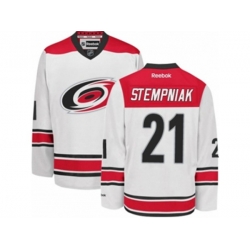 Carolina Hurricanes #21 Lee Stempniak Authentic White Away NHL Jersey
