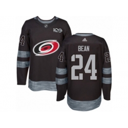 Carolina Hurricanes #24 Jake Bean Authentic Black 1917-2017 100th Anniversary NHL Jersey