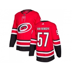 Carolina Hurricanes #57 Trevor Van Riemsdyk Red Home Authentic Stitched NHL Jersey