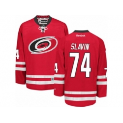 Carolina Hurricanes #74 Jaccob Slavin Authentic Red Home NHL Jersey