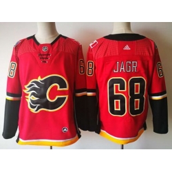 Adiddas Calgary Flames #68 Jagr Red Home Authentic Stitched NHL Jersey Adiddas Calgary Flames #68 Jagr Red Home Authentic Stitched NHL Jersey