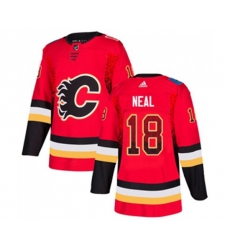 Calgary Flames #18 James Neal Authentic Red Drift Fashion Hockey Jersey