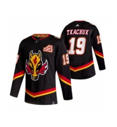 Calgary Flames #19 Matthew Tkachuk Black 2020-21 Reverse Retro Alternate Hockey Jersey