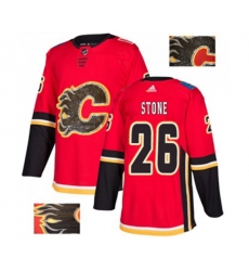 Calgary Flames #26 Michael Stone Authentic Red Fashion Gold Hockey Jersey