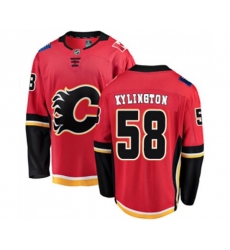 Calgary Flames #58 Oliver Kylington Fanatics Branded Red Home Breakaway Hockey Jersey