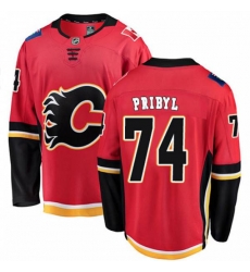 Calgary Flames #74 Daniel Pribyl Fanatics Branded Red Home Breakaway NHL Jersey