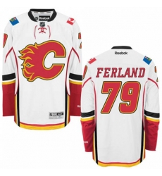 Calgary Flames #79 Michael Ferland Authentic White Away NHL Jersey