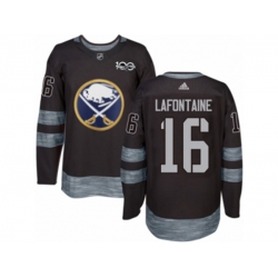 Adidas Buffalo Sabres #16 Pat Lafontaine Authentic Black 1917-2017 100th Anniversary NHL Jersey