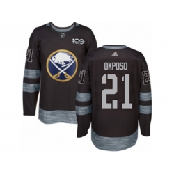 Adidas Buffalo Sabres #21 Kyle Okposo Authentic Black 1917-2017 100th Anniversary NHL Jersey