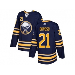 Adidas Buffalo Sabres #21 Kyle Okposo Navy Blue Home Authentic Stitched NHL Jersey
