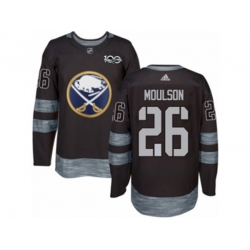 Adidas Buffalo Sabres #26 Matt Moulson Authentic Black 1917-2017 100th Anniversary NHL Jersey
