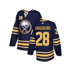Adidas Buffalo Sabres #28 Zemgus Girgensons Navy Blue Home Authentic Stitched NHL Jersey