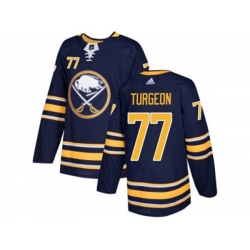 Adidas Buffalo Sabres #77 Pierre Turgeon Navy Blue Home Authentic Stitched NHL Jersey