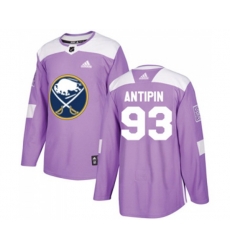 Adidas Buffalo Sabres #93 Victor Antipin Authentic Purple Fights Cancer Practice NHL Jersey