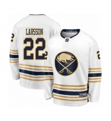 Buffalo Sabres #22 Johan Larsson Fanatics Branded White 50th Season Breakaway Hockey Jersey