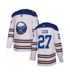Buffalo Sabres #27 Curtis Lazar Authentic White 2018 Winter Classic Hockey Jersey