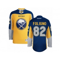Reebok Buffalo Sabres #82 Marcus Foligno Authentic Gold New Third NHL Jersey