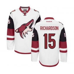 Arizona Coyotes #15 Brad Richardson Authentic White Away Hockey Jersey