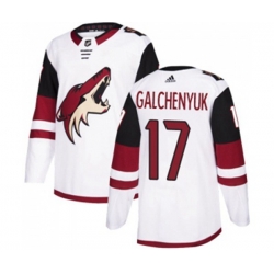 Arizona Coyotes #17 Alex Galchenyuk Authentic White Away Hockey Jersey
