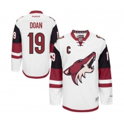 Arizona Coyotes #19 Shane Doan Authentic White Away Hockey Jersey