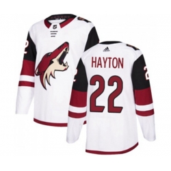 Arizona Coyotes #22 Barrett Hayton Authentic White Away Hockey Jersey