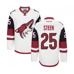 Arizona Coyotes #25 Thomas Steen Authentic White Away Hockey Jersey