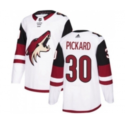 Arizona Coyotes #30 Calvin Pickard Authentic White Away Hockey Jersey