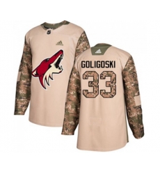 Arizona Coyotes #33 Alex Goligoski Authentic Camo Veterans Day Practice Hockey Jersey