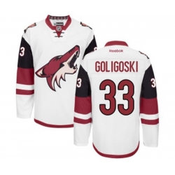 Arizona Coyotes #33 Alex Goligoski Authentic White Away Hockey Jersey