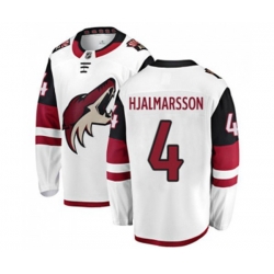 Arizona Coyotes #4 Niklas Hjalmarsson Fanatics Branded White Away Breakaway Hockey Jersey