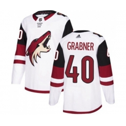 Arizona Coyotes #40 Michael Grabner Authentic White Away Hockey Jersey