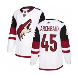Arizona Coyotes #45 Josh Archibald Authentic White Away Hockey Jersey